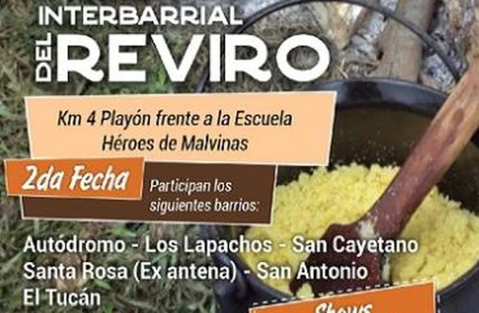 Eldorado tendrá la 2° Edición de la Fiesta Interbarrial del Reviro.