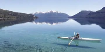 Lago Traful. La ladera se mueve con velocidades entre 10 y 36 centímetros por año. (Patagonia- argentina.com)