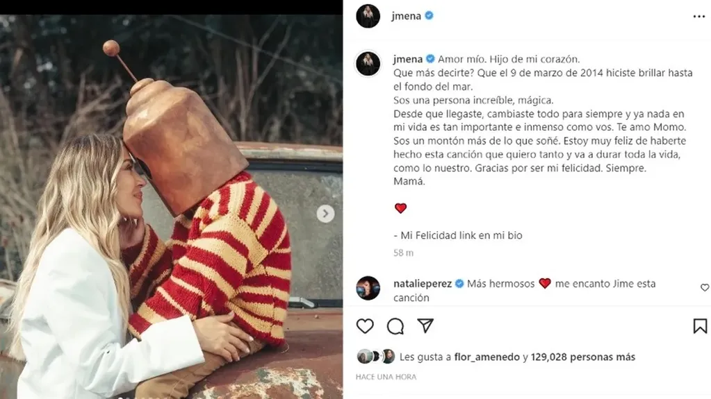 Jimena Barón en Instagram