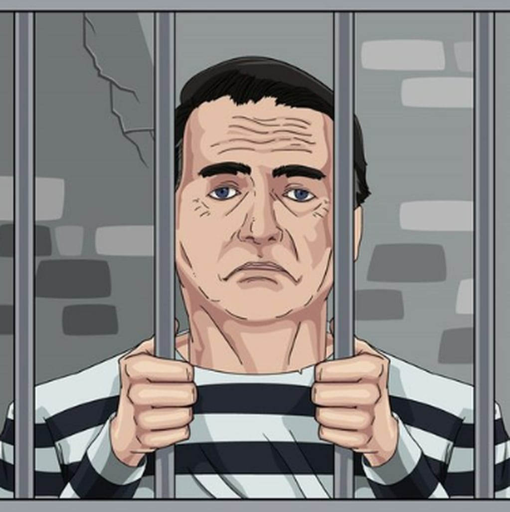 Jair Bolsonaro "preso".