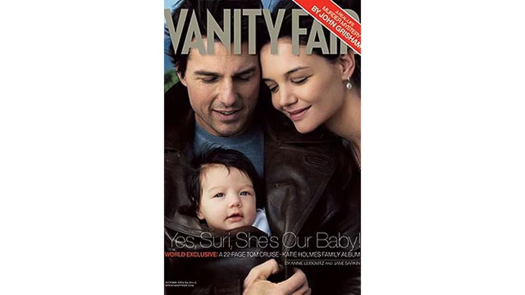 La primera protada de Suri con sus padres para Vanity Fair.