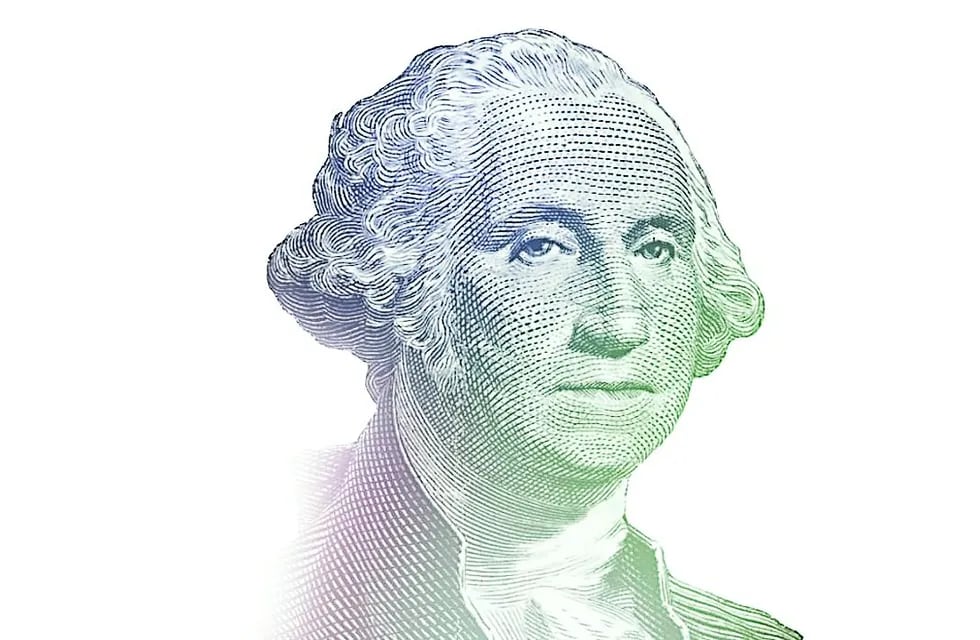 George Washington, en el billete del dólar.