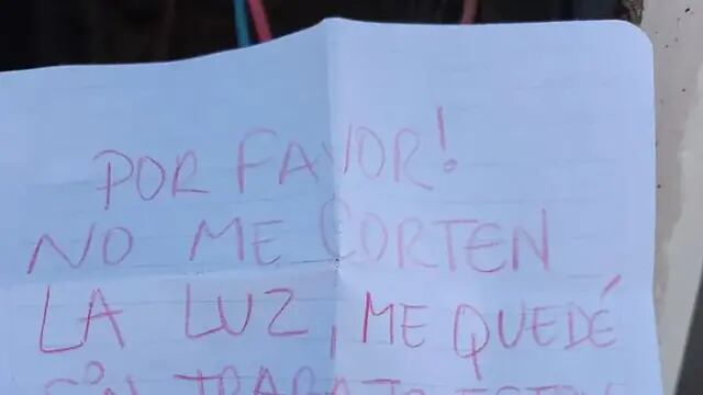 Carta encontrada por un trabajador de Edesal en La Punta, San Luis