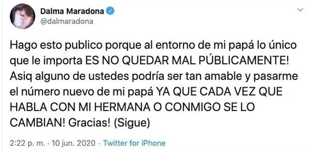 Dalma Maradona.