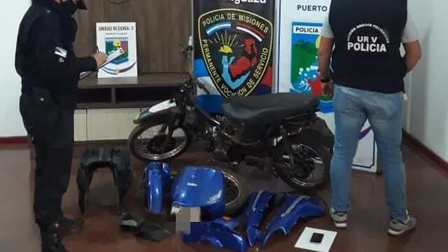 Dos motovehículos fueron recuperados en Puerto Iguazú. Policía de Misiones