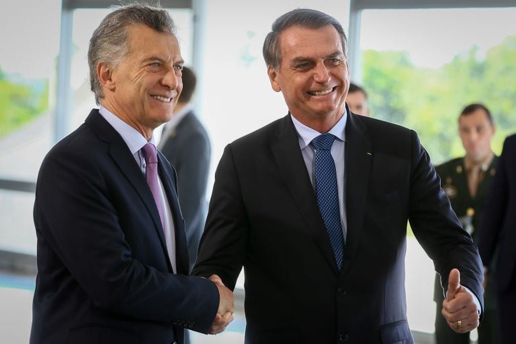 Mauricio Macri junto a Jair Bolsonaro (BLOOMBERG).