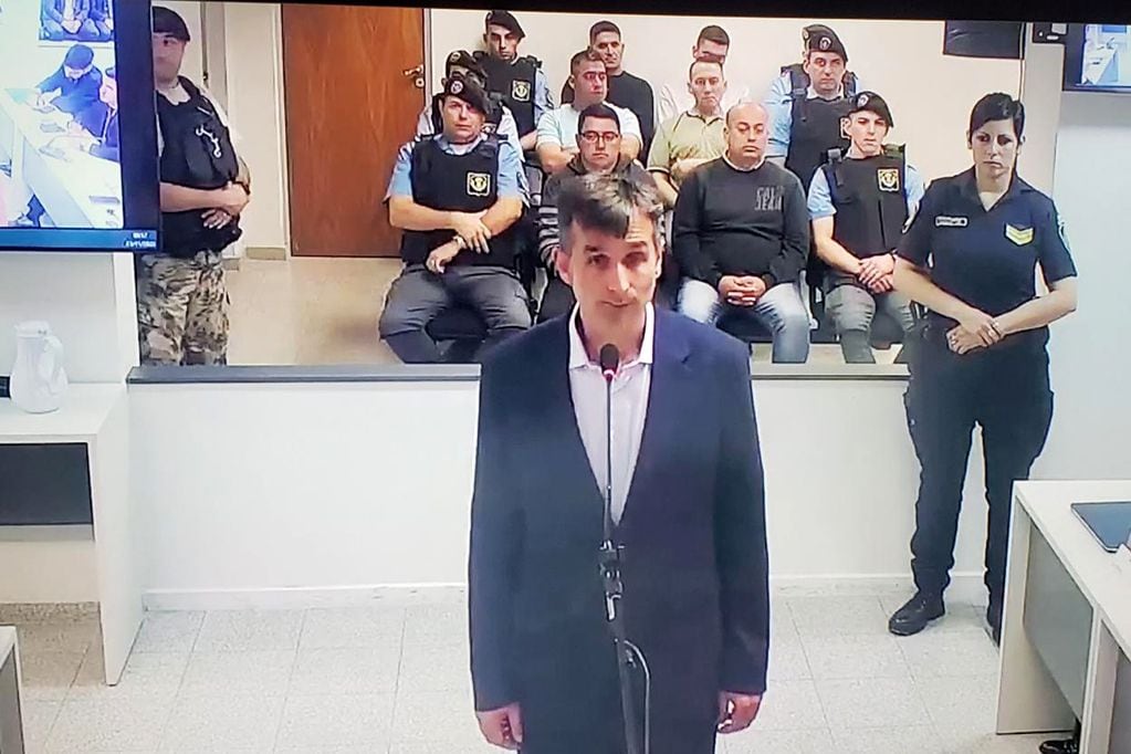 Juicio por el crimen de Blas. Declara Lucas Mezzano, exfuncionario del Ministerio de Seguridad de Córdoba. (Ramiro Pereyra / La Voz)