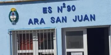 La nueva fachada de la Escuela “Ara San Juan” de La Plata.