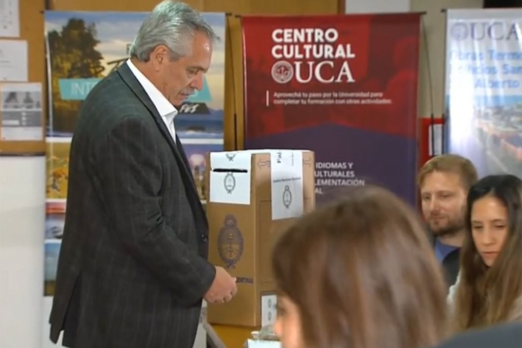 El voto de Alberto Fernández (Captura de video).