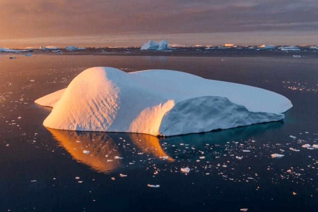 Las curvas de este iceberg dan testimonio del rápido derretimiento que ha experimentado desde que fue arrojado por un glaciar en el Canal Lemaire. En los últimos años se ha experimentado al oeste de la península antártica un aumento de 5 ºC durante el transcurso del invierno. Foto:National Geographic / Camille Seaman