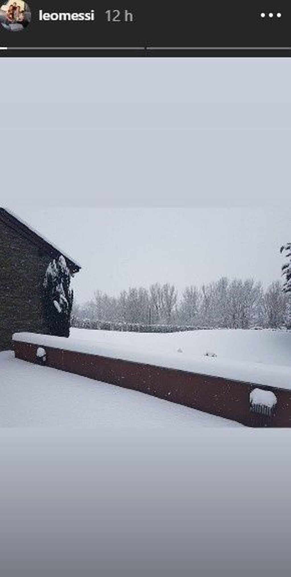 Lionel Messi publicó una foto en la nieve. (Instagram)