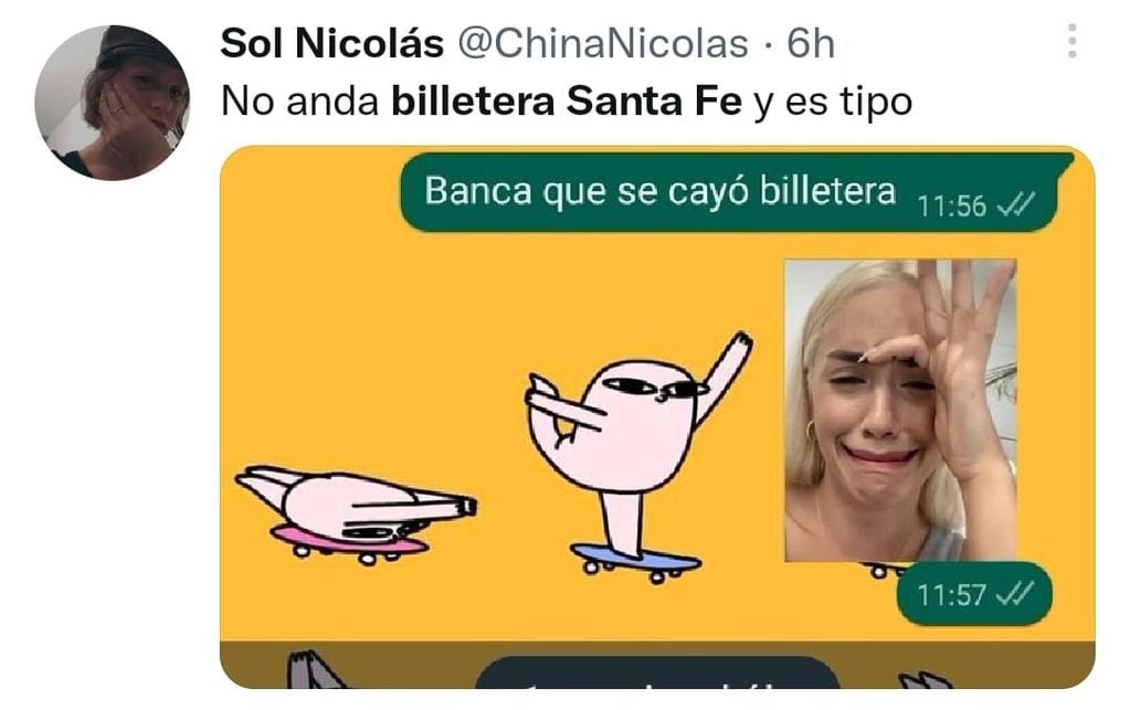 Los memes de la caída de Billetera Santa Fe