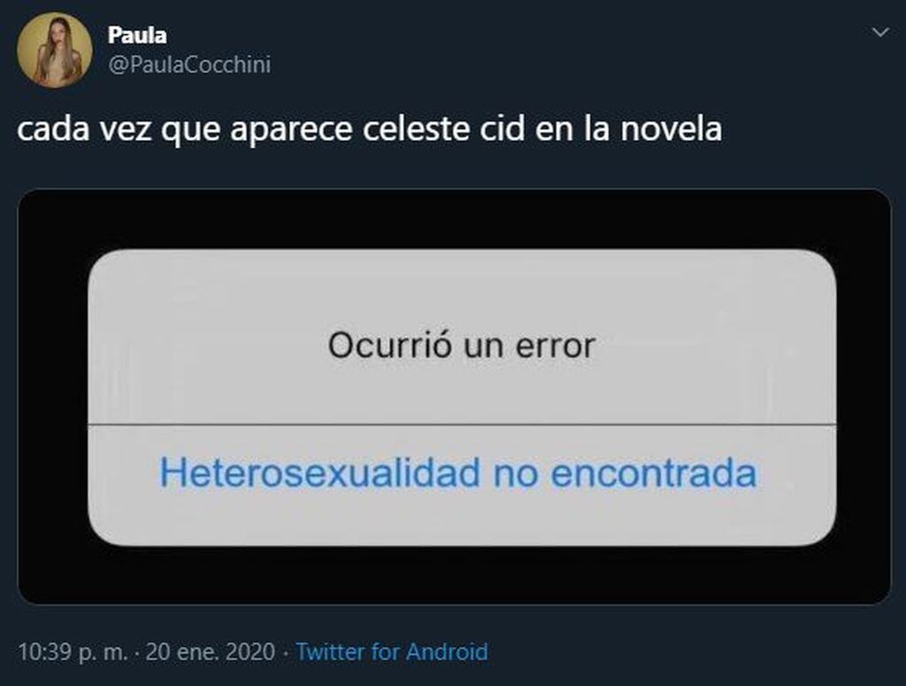 Las reacciones al beso gay de Celeste Cid en "Separadas" (Twitter)