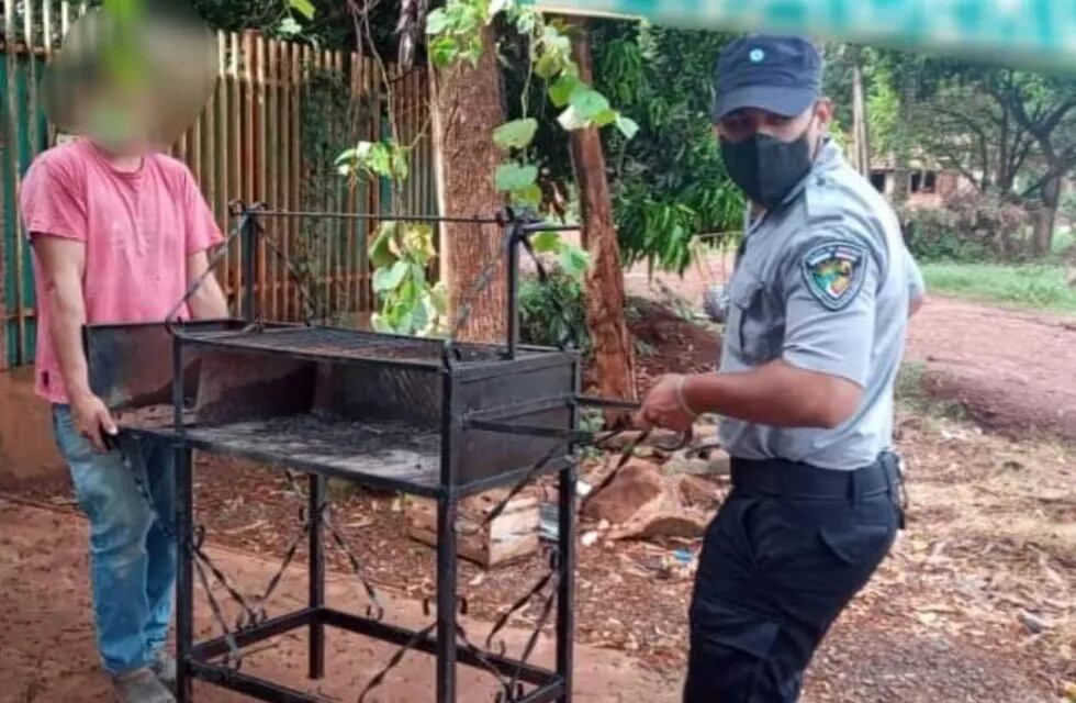 La Policía de Puerto Iguazú recuperó una parrilla robada de un predio de cabañas