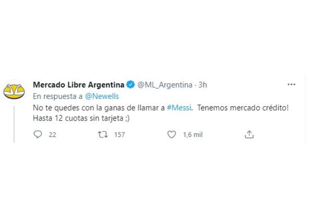 MercadoLibre se sumó al deseo de Newell's por tener a Messi.