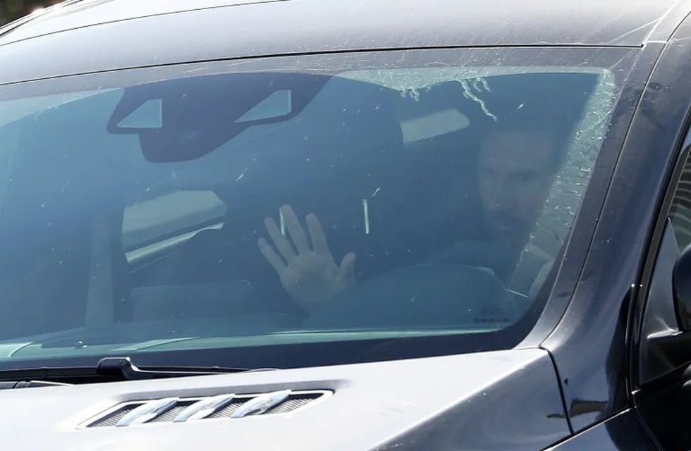 Messi en su auto (Foto: TyC Sports)