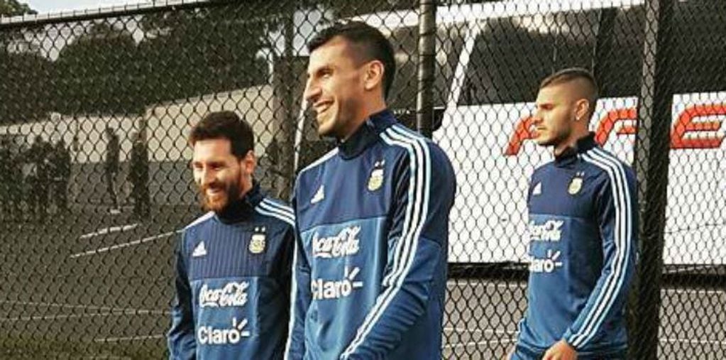 Lionel Messi, Nahuel Guzmán y Mauro Icardi.