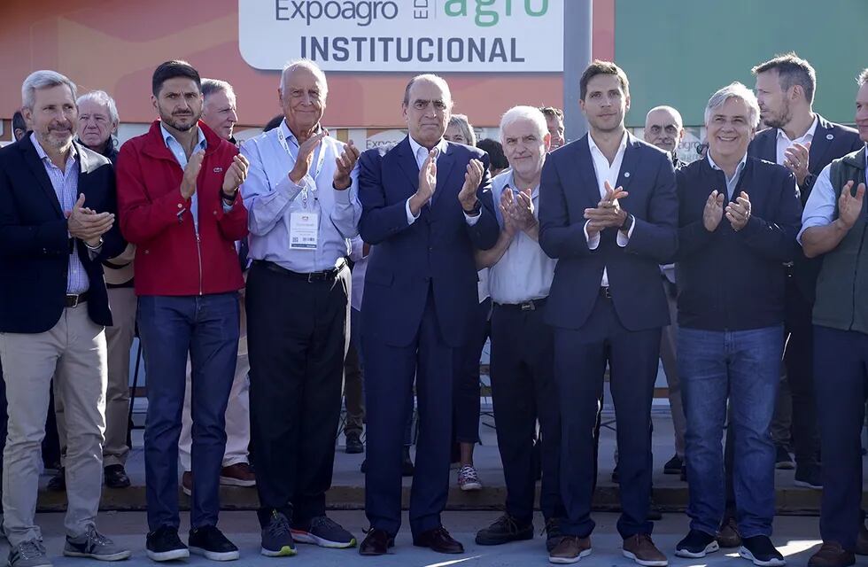 La inauguración de Expoagro 2024 con la presencia de Guillermo Francos y Martín Llaryora. (Gentileza Clarín)