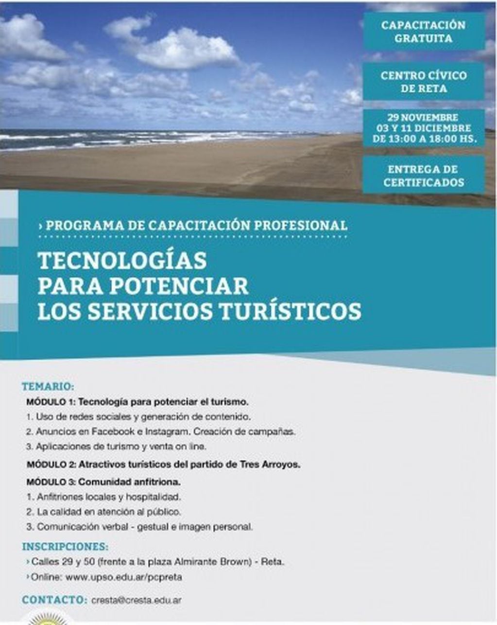 "TECNOLOGÍAS PARA POTENCIAR LOS SERVICIOS TURÍSTICOS" (prensa)