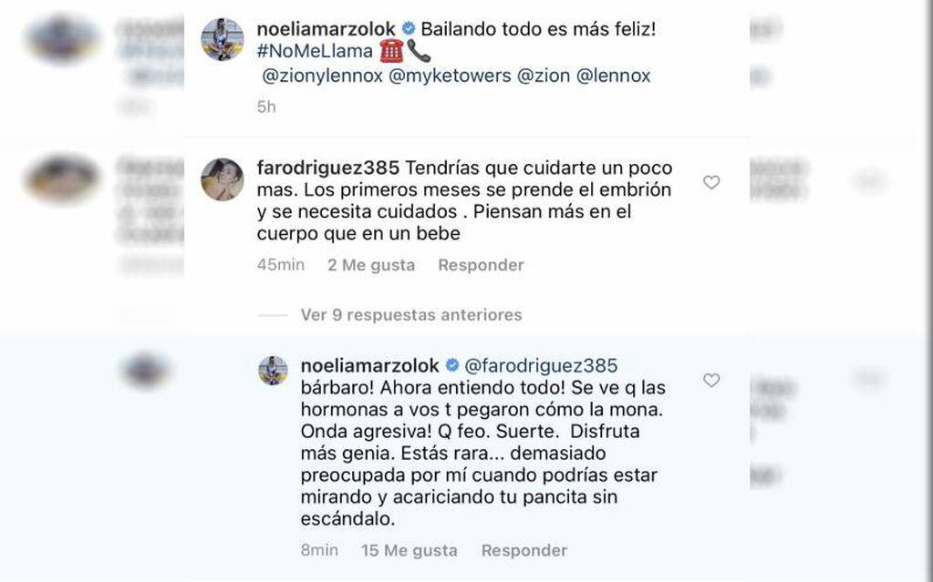 Noelia Marzol le respondió a los haters