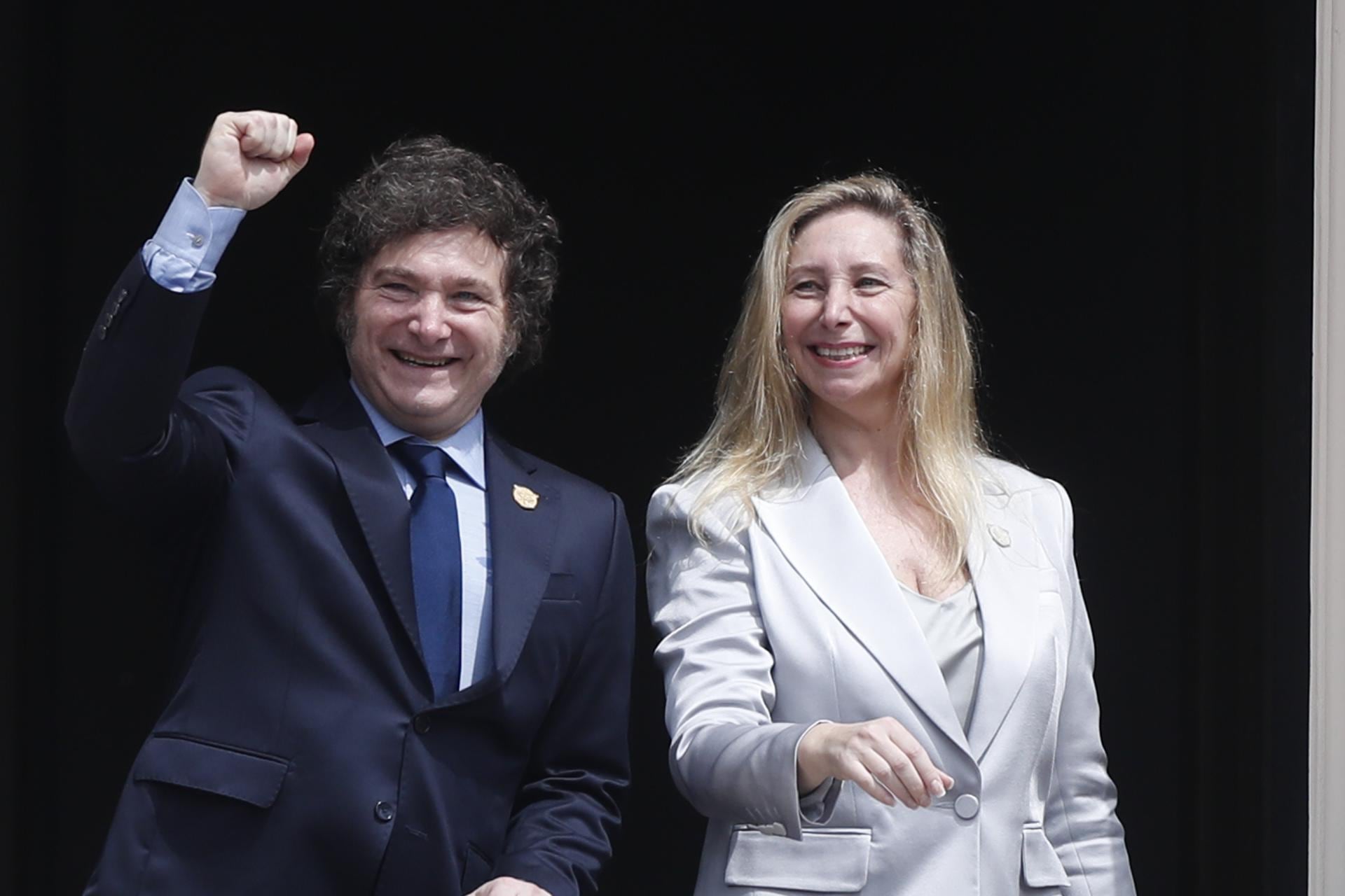 El presidente de Argentina, Javier Milei, y su hermana Karina Milei. EFE/ Bienvenido Velasco