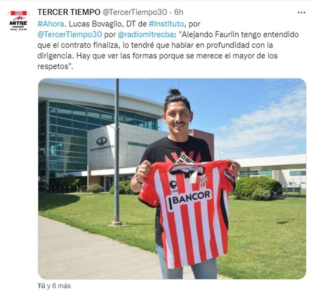 El nuevo DT de Instituto también se refirió a la situación de Alejandro Faurlin, quien también pasó por Atlético Rafaela.