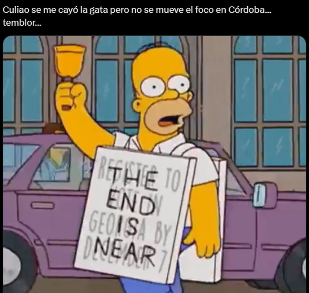 Los memes del temblor que se sintió en Córdoba.
