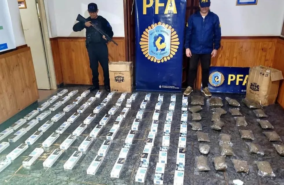 Operativo policial en Puerto Iguazú: decomisaron drogas y cigarrillos de contrabando.