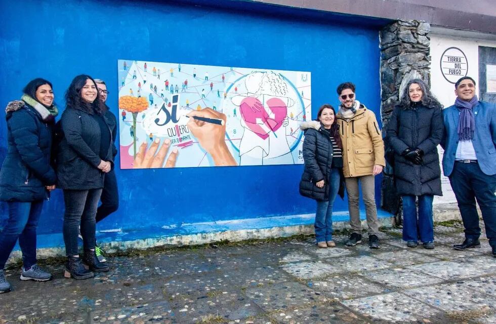 Presentaron en Ushuaia el mural por el Día Nacional del donante de órganos y tejidos