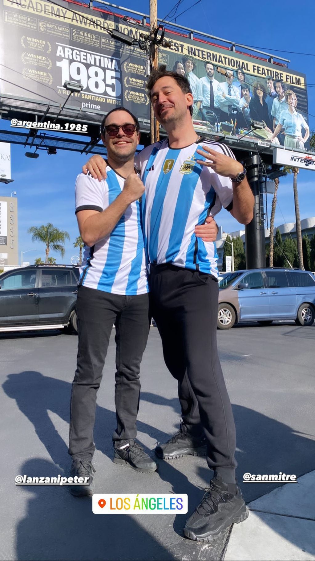 Peter Lanzani y Santiago Mitre en Los Ángeles.