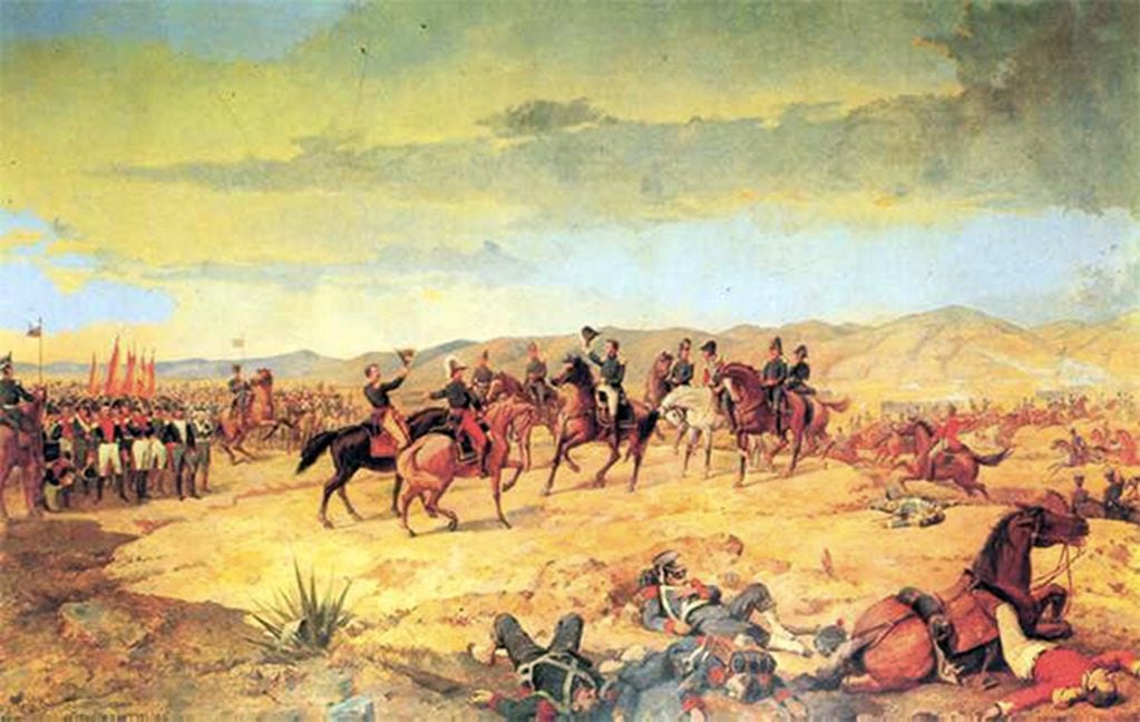 Óleo de la batalla de Ayacucho, obra de Martín Tovar y Tovar.