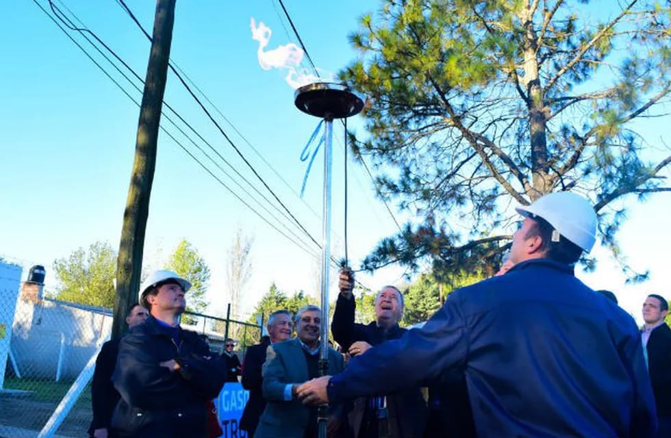 Inauguraron tramo de gasoducto en Las Higueras
