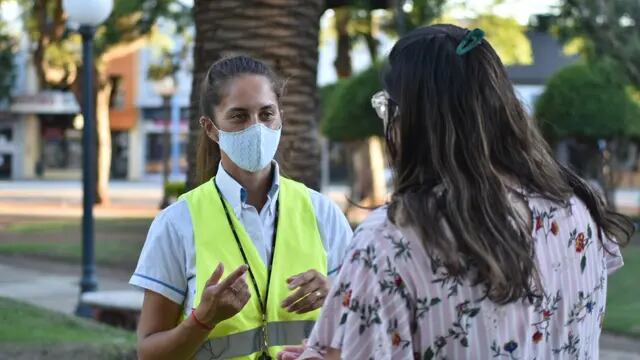 Campaña de concientización del uso de barbijo en Rafaela