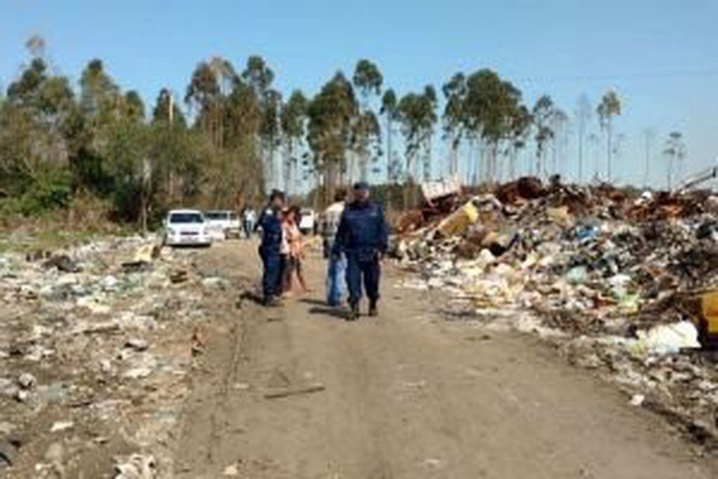 Basural donde encontraron los restos sin vida de una beba en La Cruz.
