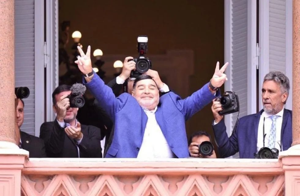 Maradona en Casa Rosada