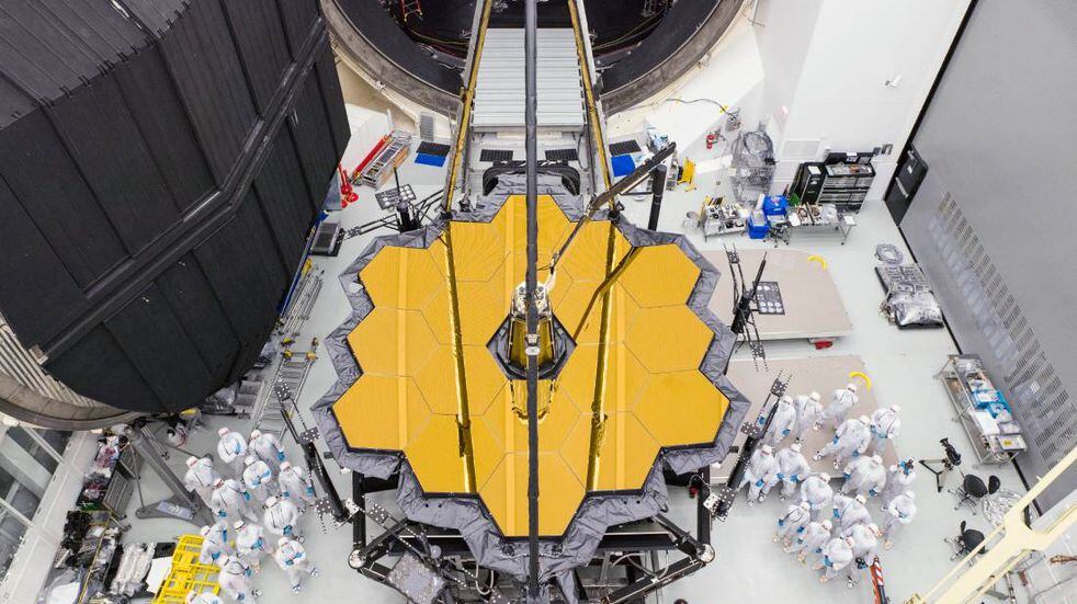 El telescopio James Webb fue enviado al espacio este sábado para viajar 1,5 millones de kilómetros de la tierra. (Nasa)