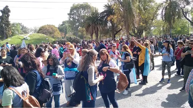 Protesta docente en San Juan.