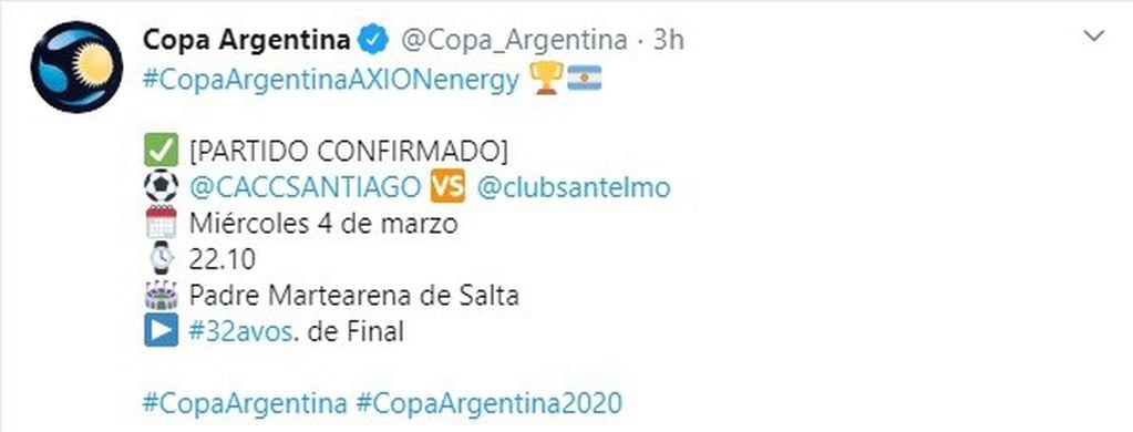 (Twitter: @Copa_Argentina)