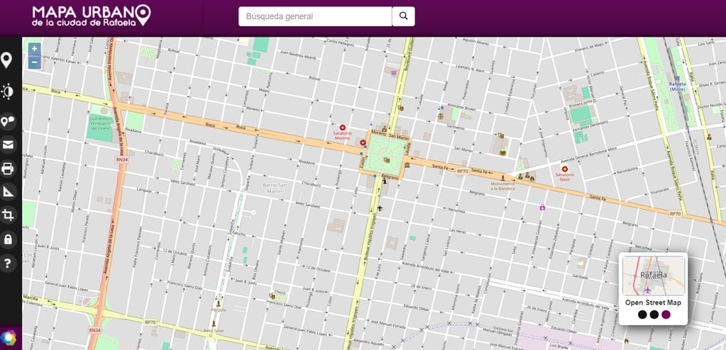 Incorporan mapa urbano de Rafaela al sitio web municipal