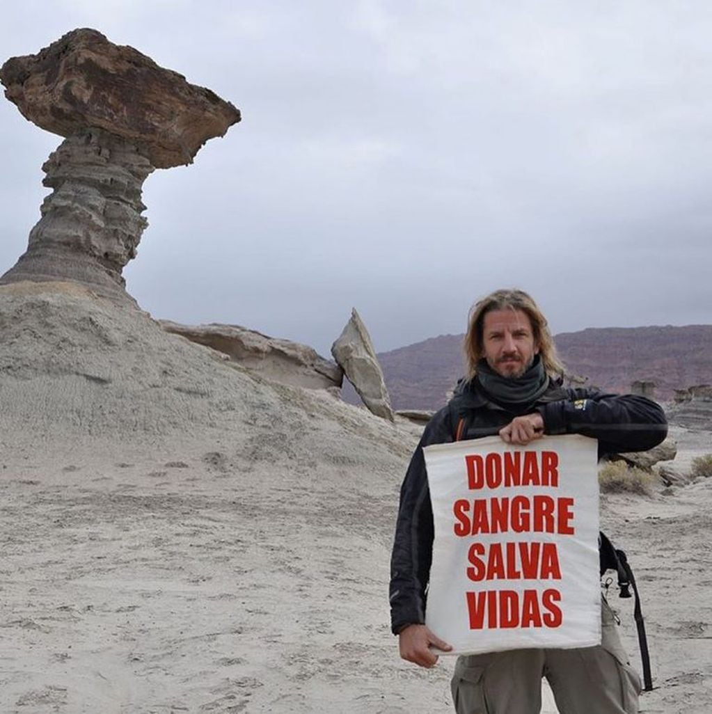 Facundo Arana hizo campaña a favor de la donación de sangre en la Argentina en el día Mundial del Donante de Sangre. (Instagram/ facundoaranatagle)