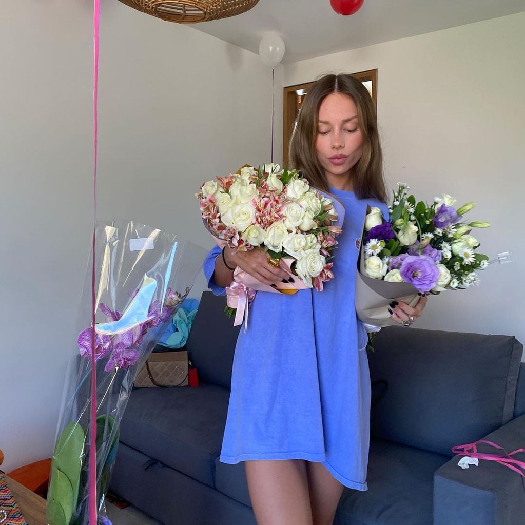 Recibió flores en su cumpleaños