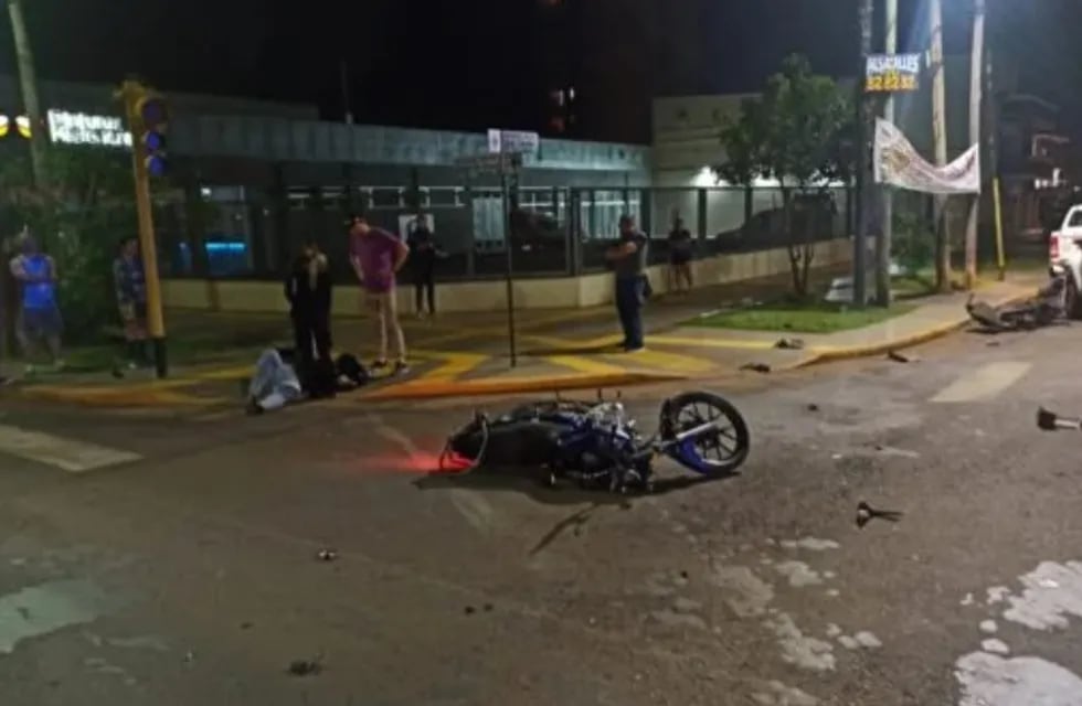 Accidente vial en Posadas: un motociclista herido.
