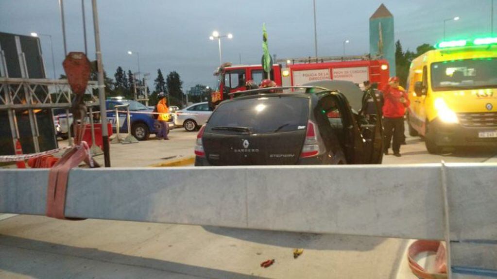 El insólito accidente ocurrido en la zona del flamante Nudo Vial del Cerro de las Rosas.