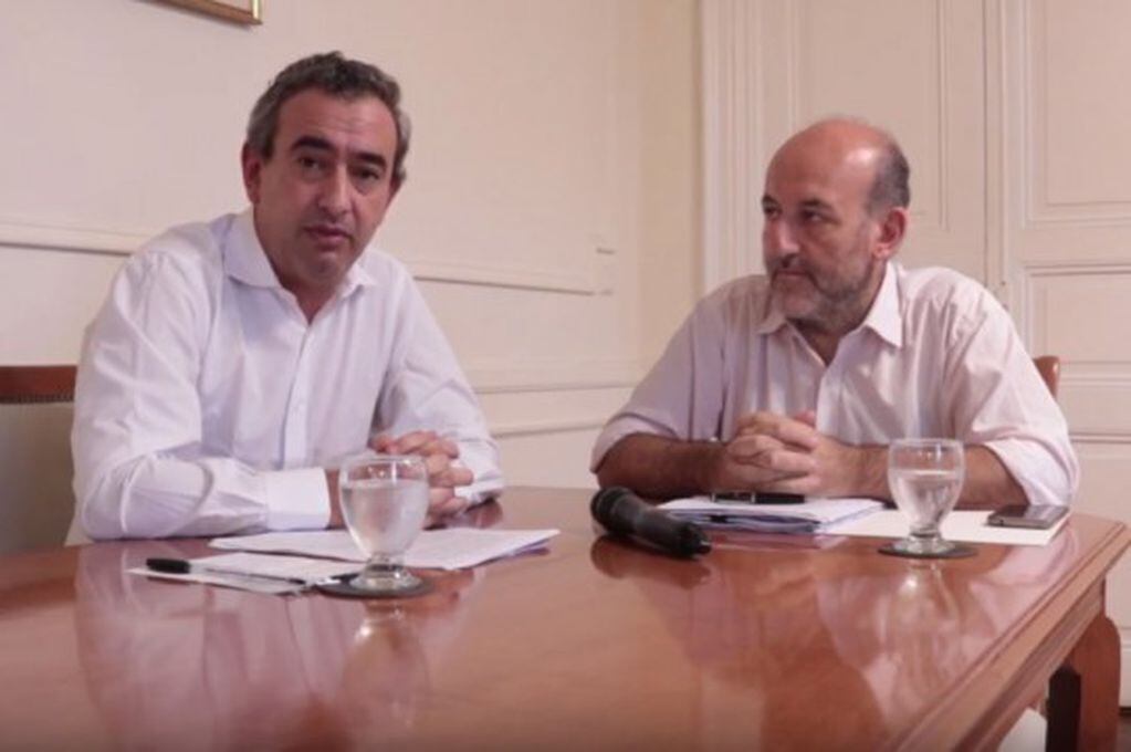 Pablo Javkin y Leonardo Caruana (Prensa Municipalidad de Rosario)