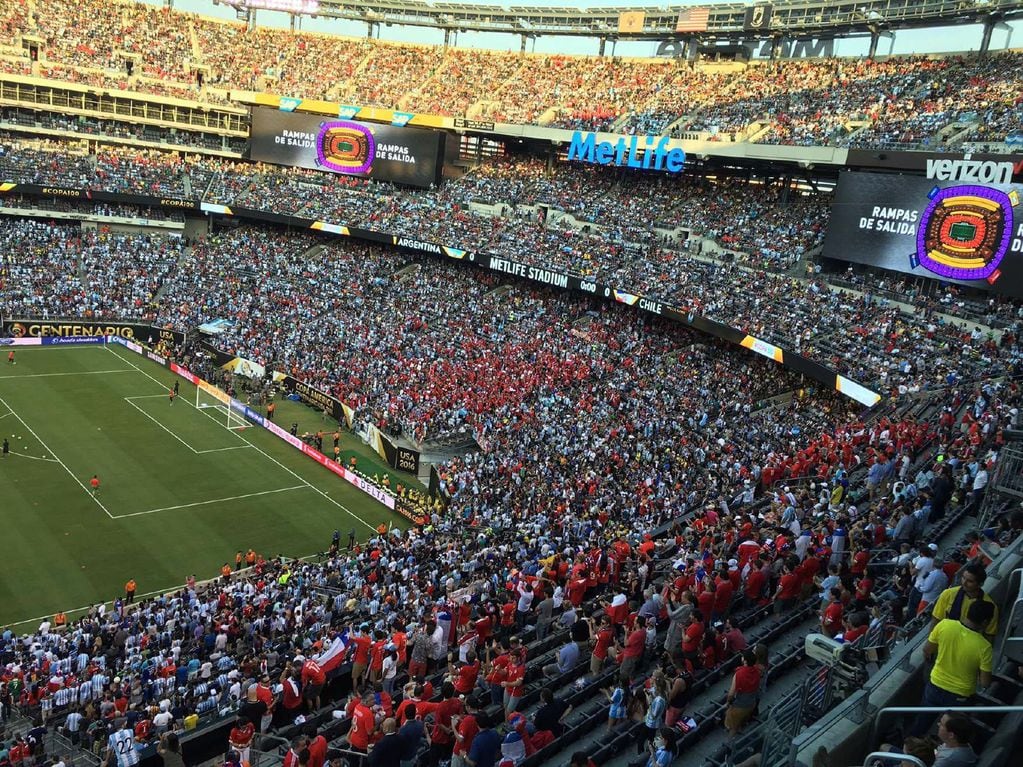 Argentina y Chile ya jugaron una final en el estadio de New Jersey.