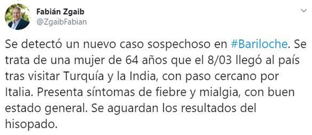 Fabiàn Zgaib, ministro de Salud de Rìo Negro (web).