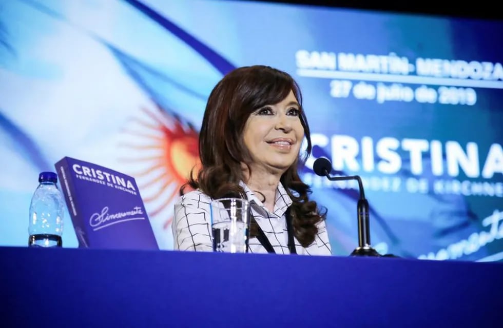 CFK durante la presentación de su libro \