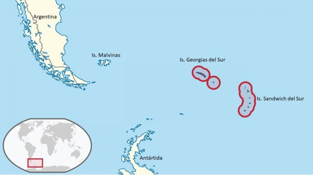 Toponímicamente hablando, se ha enseñado que las islas de San Pedro se llamaban Islas Georgias del Sur y es la principal del archipiélago.. Estas están ubicadas a 1500 kilómetros al sudeste del archipiélago de Malvinas. 