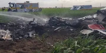 Accidente aéreo en Villa Cañás
