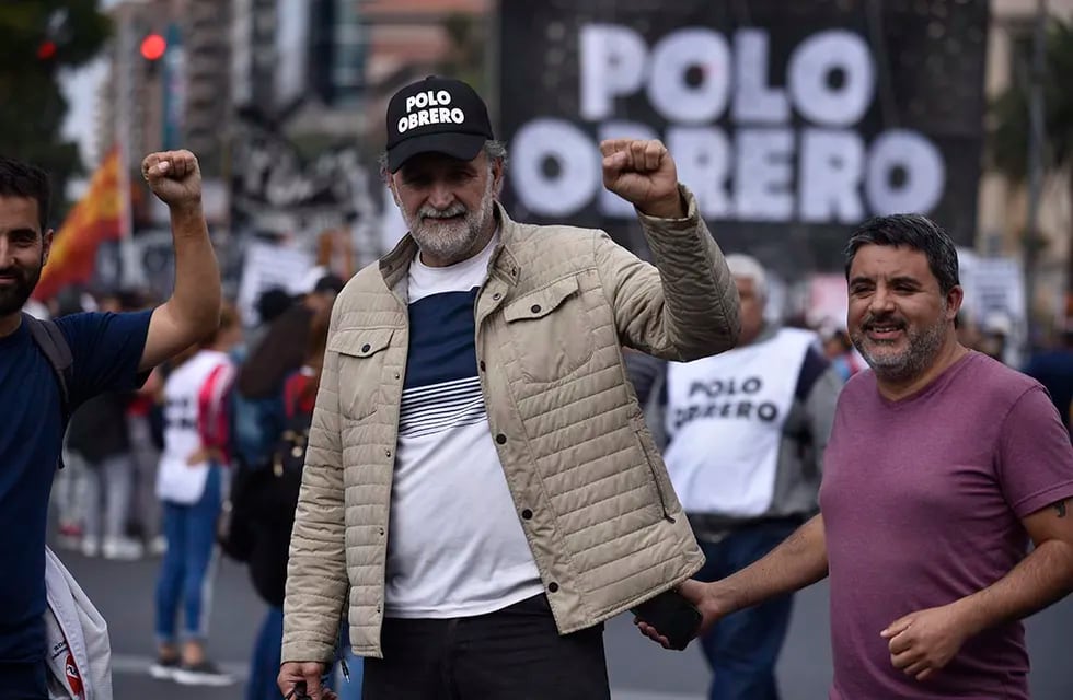 Dirigente Polo Obrero Eduardo Bellliboni, marcha federal piquetera.